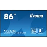 iiyama LH8675UHS-B1AG, Affichage public Noir (Mat)