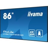 iiyama LH8675UHS-B1AG, Affichage public Noir (Mat)