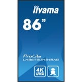 iiyama LH8675UHS-B1AG, Affichage public Noir (Mat)