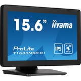 iiyama ProLite T1633MSC-B1 15.6" Moniteur tactile  Noir, Tactile, HDMI, DisplayPort, Audio, USB