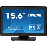 iiyama ProLite T1633MSC-B1 15.6" Moniteur tactile  Noir, Tactile, HDMI, DisplayPort, Audio, USB