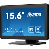 iiyama ProLite T1633MSC-B1 15.6" Moniteur tactile  Noir, Tactile, HDMI, DisplayPort, Audio, USB
