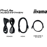 iiyama ProLite XUB2497HSN-B2 écran plat de PC 60,5 cm (23.8") 1920 x 1080 pixels Full HD LED Noir Moniteur  Noir (Mat), 60,5 cm (23.8"), 1920 x 1080 pixels, Full HD, LED, 1 ms, Noir