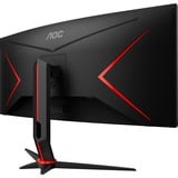 AOC G2 CU34G2XP écran plat de PC 86,4 cm (34") 3440 x 1440 pixels UltraWide Quad HD LED Noir, Rouge Moniteur gaming incurvé Noir/rouge, 2x DisplayPort, 2x HDMI, 1x USB-C, 4x USB-A, 180 Hz, 86,4 cm (34"), 3440 x 1440 pixels, UltraWide Quad HD, LED, 5 ms, Noir, Rouge