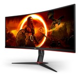 AOC G2 CU34G2XP écran plat de PC 86,4 cm (34") 3440 x 1440 pixels UltraWide Quad HD LED Noir, Rouge Moniteur gaming incurvé  Noir/Rouge, 86,4 cm (34"), 3440 x 1440 pixels, UltraWide Quad HD, LED, 1 ms, Noir, Rouge