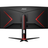 AOC G2 CU34G2XP écran plat de PC 86,4 cm (34") 3440 x 1440 pixels UltraWide Quad HD LED Noir, Rouge Moniteur gaming incurvé  Noir/Rouge, 86,4 cm (34"), 3440 x 1440 pixels, UltraWide Quad HD, LED, 1 ms, Noir, Rouge