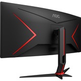 AOC G2 CU34G2XP écran plat de PC 86,4 cm (34") 3440 x 1440 pixels UltraWide Quad HD LED Noir, Rouge Moniteur gaming incurvé  Noir/Rouge, 86,4 cm (34"), 3440 x 1440 pixels, UltraWide Quad HD, LED, 1 ms, Noir, Rouge