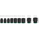 Bosch Set d'embouts à douille d'impact PRO 1/2", 9 pièces, Clés mixtes à cliquet Noir