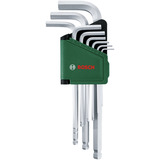 Bosch Set de clés Allen, 9 pièces, Tournevis Vert/Noir