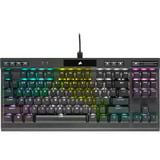 Corsair K70 RGB TKL Reconditionné clavier gaming Noir, Layout US (QWERTY), Corsair OPX, 80% (TKL)