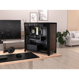 Corsair  boîtier midi tower Noir/bois | 3x USB-C | Window