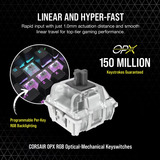 Corsair clavier gaming Noir, Layout États-Unis, Corsair OPX