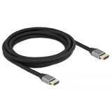 DeLOCK DisplayPort 1.4 DSC 1.2 HBR3 HDR Bidirectionnel, Câble Gris, 3 mètres, 8K 60Hz