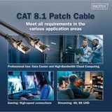 Digitus Câble de raccordement Cat 8.1 S-FTP 0,5 mètre Noir
