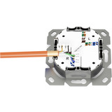 Digitus Prise de données CAT.6A encastrée, blindée, 1x RJ-45 LSA, Boîte de jonction Blanc