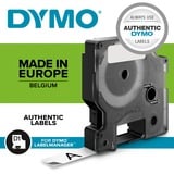 Dymo D1 étiquettes autocollantes authentiques de hautes performances en nylon | 12mm x 5,5m | impression en noir sur fond blanc | pour étiqueteuses LabelManager, Ruban Noir, 5m | impression en noir sur fond blanc | pour étiqueteuses LabelManager, Noir sur blanc, Polyester, Belgique, -40 - 150 °C, DYMO, LabelManager