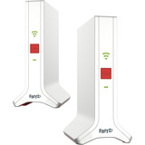 FRITZ! Mesh Set 4200, Répéteur Blanc/Rouge, Mesh Set 4200, Rouge, Blanc, 2x2/4x4, Répéteur réseau, Énergie, WLAN, Bi-bande (2,4 GHz / 5 GHz), Wi-Fi 6E (802.11ax)