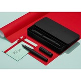 Faber-Castell Hexo Set : stylo plume M + biros, Bundle Noir (Mat)