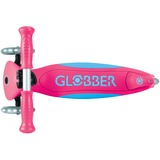GLOBBER Primo Foldable Plus Lights, Trottinette rose fuchsia/Bleu clair