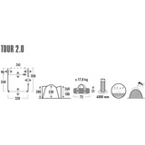 High Peak Tour 2.0, Tente Gris/limette