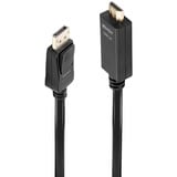 Lindy Câble adaptateur DisplayPort vers HDMI 4K30Hz, 2m Noir, 2m, 2 m, DisplayPort, HDMI Type A (Standard), Mâle, Mâle, Droit
