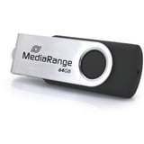 MediaRange MR1953, Clé USB Noir/Argent