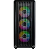 Montech X5 boîtier midi tower Noir | 2x USB-A | 1x USB-C | RGB | Window