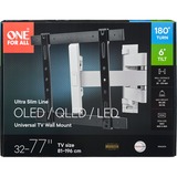 One for all Support mural TV pivotant Noir/Blanc