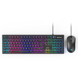 Sharkoon SKILLER SGB15 set de bureau Noir, Layout DE (QWERTZ), Rubberdome, 100%