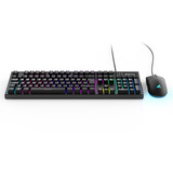 Sharkoon SKILLER SGB15 set de bureau Noir, Layout DE (QWERTZ), Rubberdome, 100%