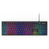 Sharkoon SKILLER SGB15 set de bureau Noir, Layout DE (QWERTZ), Rubberdome, 100%