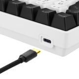 Sharkoon SKILLER SGK50 S3 RGB clavier gaming mécanique Blanc, Layout DE (QWERTZ), Gateron Yellow, 75%