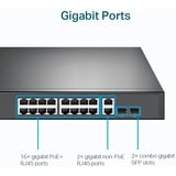 TP-Link TL-SG1218MP commutateur réseau Non-géré Gigabit Ethernet (10/100/1000) Connexion Ethernet, supportant l'alimentation via ce port (PoE) 1U Noir, Switch Non-géré, Gigabit Ethernet (10/100/1000), Full duplex, Connexion Ethernet, supportant l'alimentation via ce port (PoE), Grille de montage, 1U