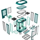 Thermaltake The Tower 600 Transformative Teal boîtier midi tower sarcelle | 4x USB-A | 1x USB-C | Verre Trempé