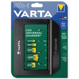 Varta Universal Charger+ Secteur, Chargeur Noir, 9V, AA, AAA, C, D
