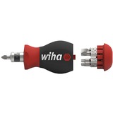 Wiha Tournevis avec chargeur d'embouts Stubby Noir/Rouge, 7 bits doubles