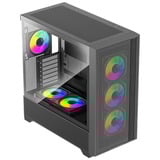 Xilence  boîtier midi tower Noir | 2x USB-A | 1x USB-C | RGB | Window