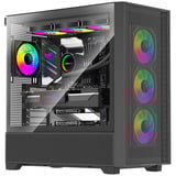 Xilence  boîtier midi tower Noir | 2x USB-A | 1x USB-C | RGB | Window