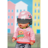 ZAPF Creation BABY born Casque de scooter 43cm, Accessoires de poupée rose fuchsia