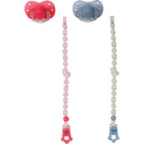 ZAPF Creation BABY born Dummy with Clip 2 assorted, Accessoires de poupée BABY born Dummy with Clip 2 assorted, Sucette de bébé et attache sucette pour poupée, 3 an(s)