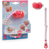 ZAPF Creation BABY born Dummy with Clip 2 assorted, Accessoires de poupée BABY born Dummy with Clip 2 assorted, Sucette de bébé et attache sucette pour poupée, 3 an(s)