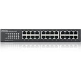 Zyxel GS1100-24E Non-géré Gigabit Ethernet (10/100/1000) Noir, Switch Non-géré, Gigabit Ethernet (10/100/1000), Grille de montage, Montage mural