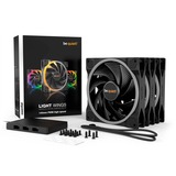 be quiet! Light Wings PWM 140 mm high-speed Triple Pack case fan, Ventilateur de boîtier Noir, Ventilateur, 14 cm, 2200 tr/min, 31 dB, 71,7 cfm, 121,82 m³/h