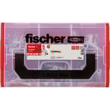 fischer FixTainer - DuoPower, Cheville Gris clair/Rouge
