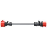 go-e Adaptateur pour Gemini flex 11 kW, CEE rouge triphasé 16A > CEE rouge 32A Noir