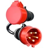 go-e Adaptateur pour Gemini flex 11 kW, CEE rouge triphasé 16A > CEE rouge 32A Noir