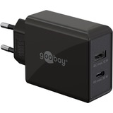 goobay Chargeur rapide double USB-C PD 30 watts Noir