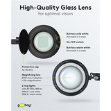 goobay Lampe loupe LED à pince 10W, Lumière LED Noir