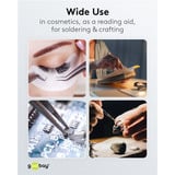 goobay Lampe loupe LED à pince 10W, Lumière LED Noir