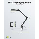 goobay Lampe loupe LED à pince 10W, Lumière LED Noir